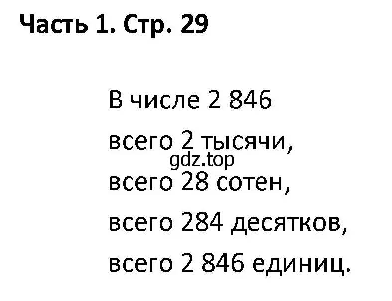 Решение  Задание вверху страницы (страница 29) гдз по математике 4 класс Моро, Бантова, учебник 1 часть