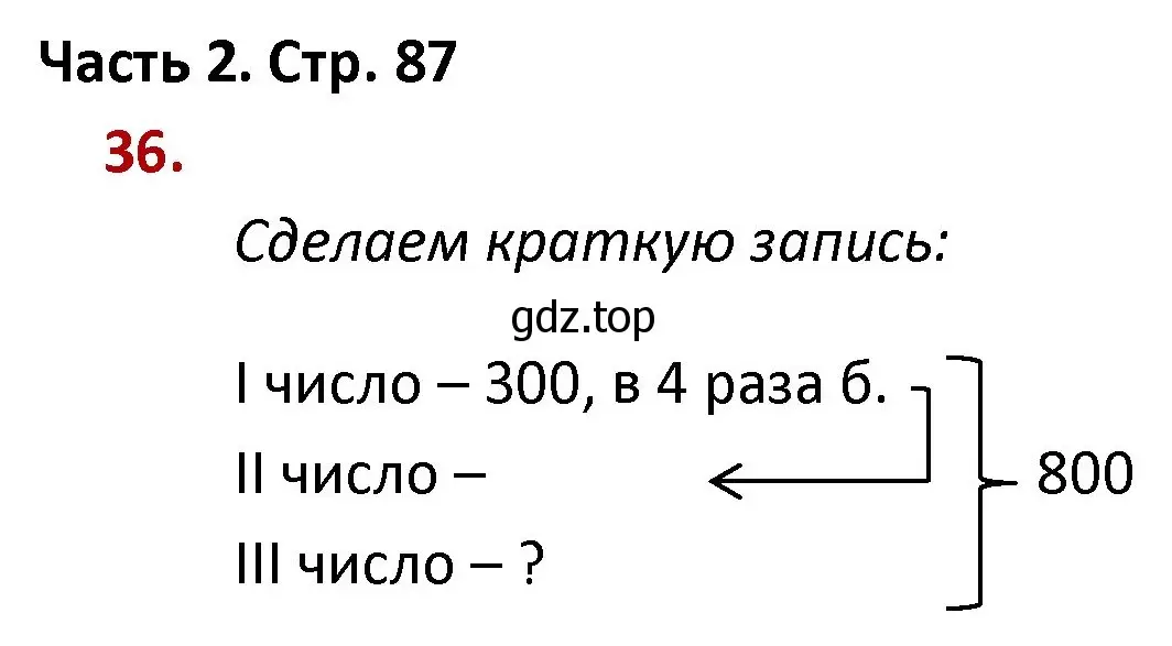 Решение номер 36 (страница 87) гдз по математике 4 класс Моро, Бантова, учебник 2 часть