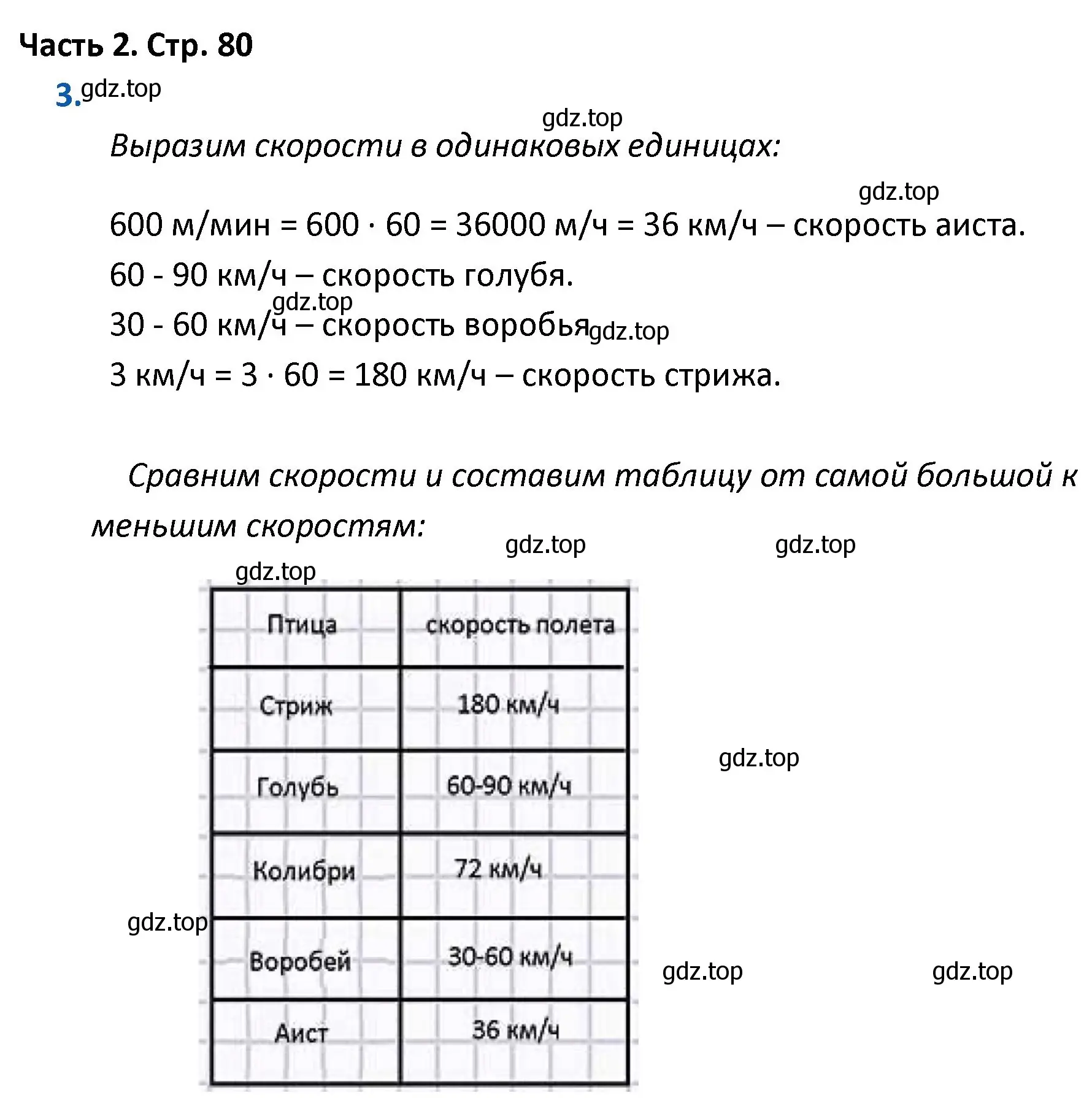 Решение номер 3 (страница 80) гдз по математике 4 класс Моро, Бантова, учебник 2 часть