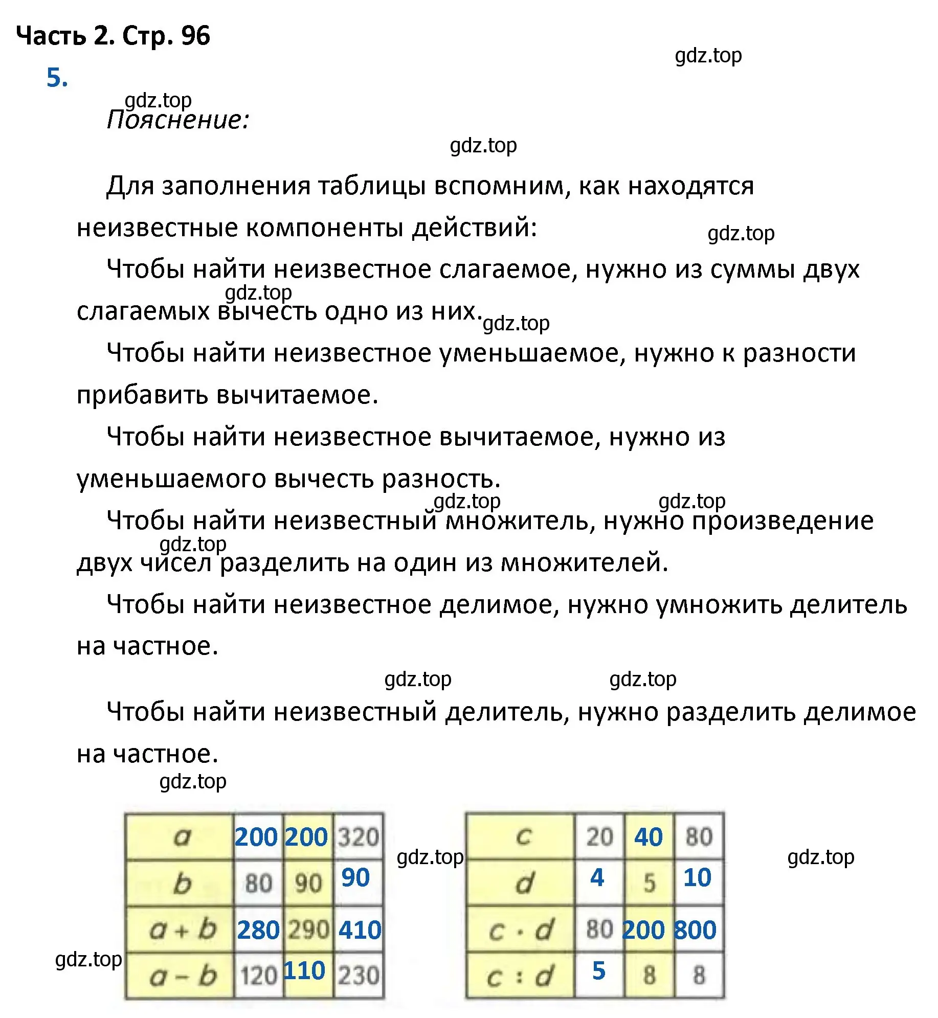 Решение номер 5 (страница 96) гдз по математике 4 класс Моро, Бантова, учебник 2 часть