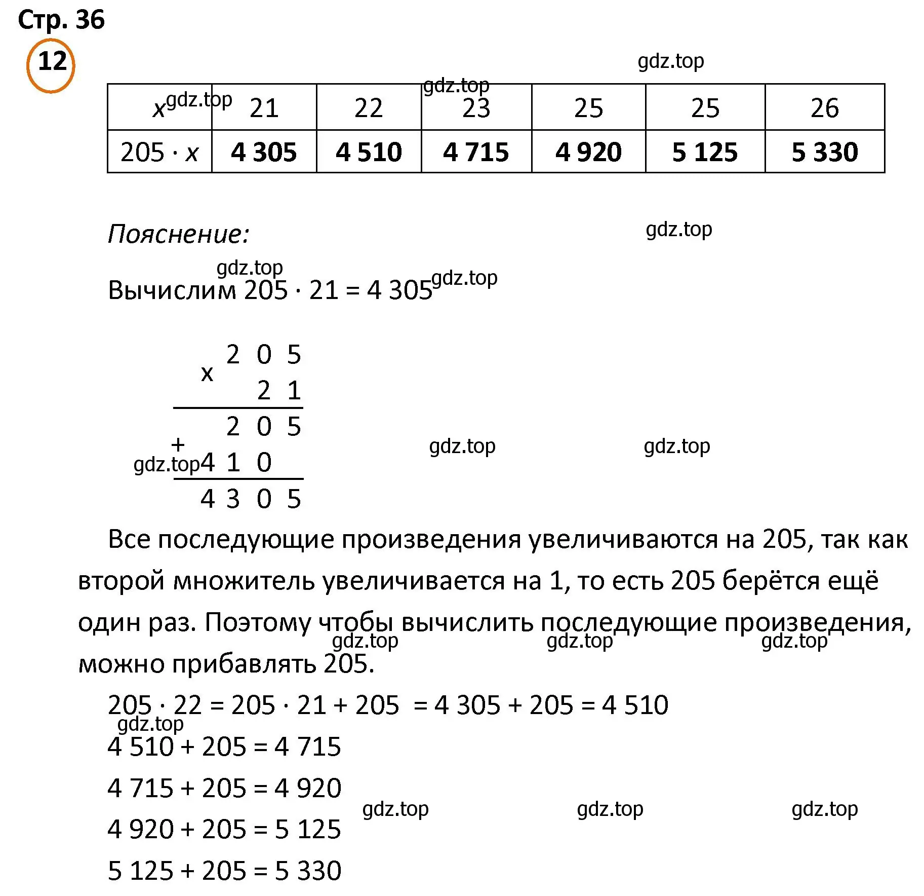 Решение номер 12 (страница 36) гдз по математике 4 класс Петерсон, учебник 1 часть