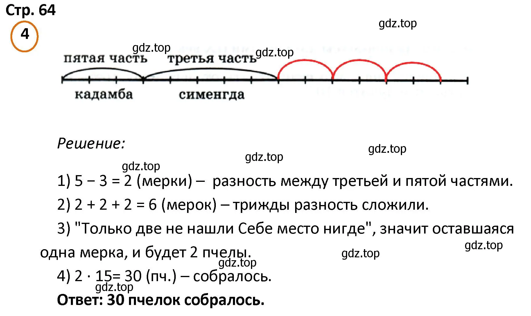 Решение номер 4 (страница 64) гдз по математике 4 класс Петерсон, учебник 1 часть