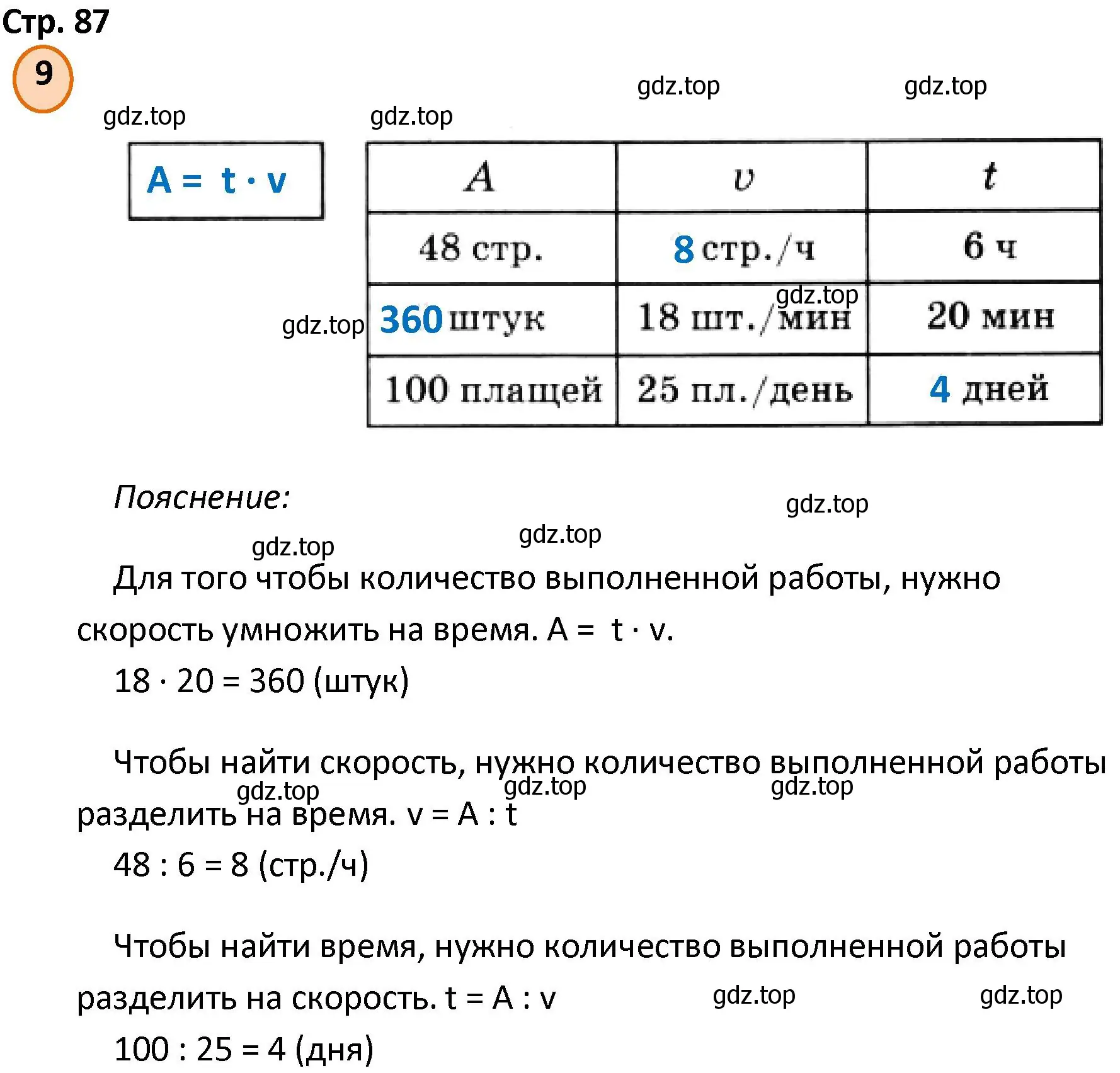 Решение номер 9 (страница 87) гдз по математике 4 класс Петерсон, учебник 1 часть