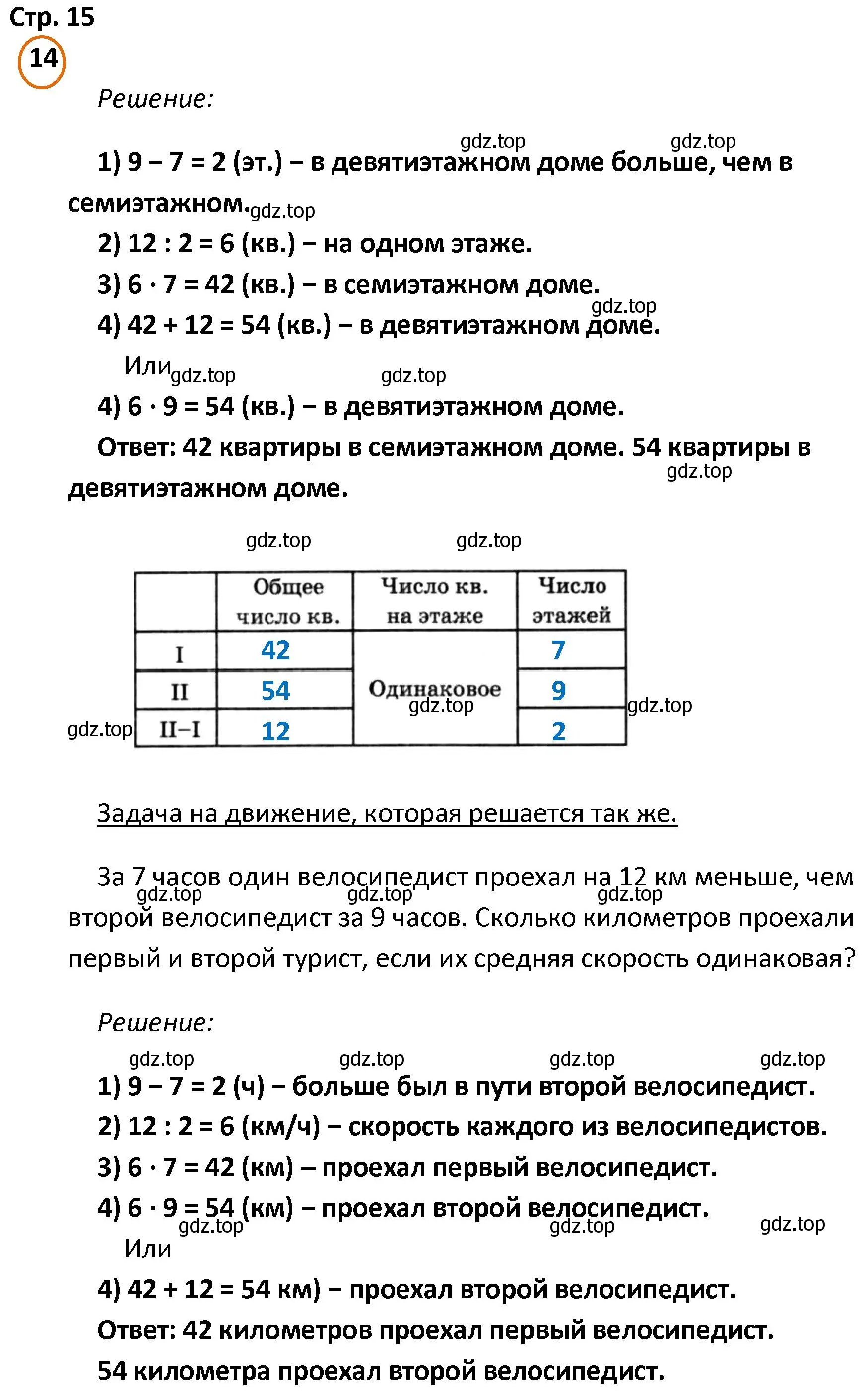 Решение номер 14 (страница 15) гдз по математике 4 класс Петерсон, учебник 2 часть