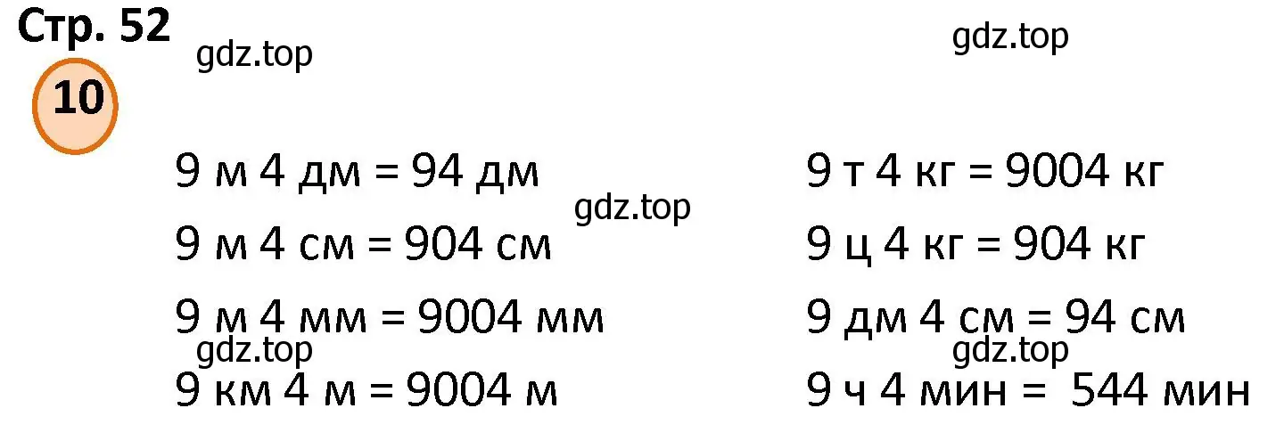 Решение номер 10 (страница 52) гдз по математике 4 класс Петерсон, учебник 2 часть