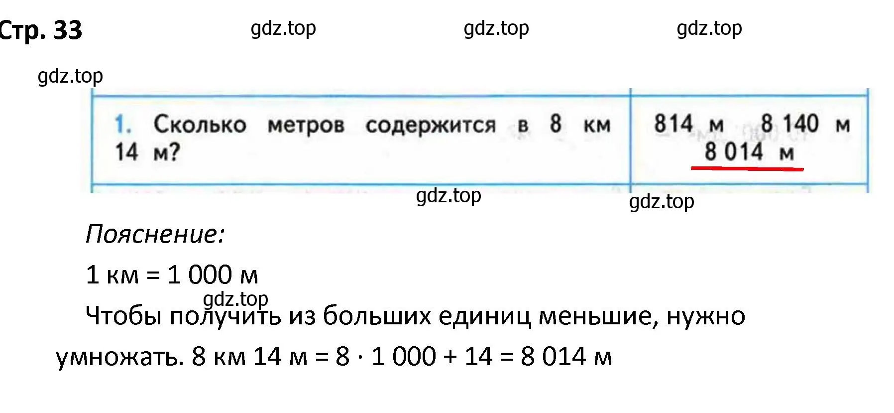 Решение номер 1 (страница 33) гдз по математике 4 класс Волкова, проверочные работы