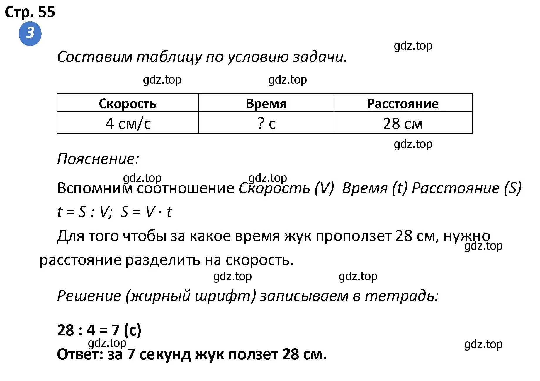 Решение номер 3 (страница 55) гдз по математике 4 класс Волкова, проверочные работы