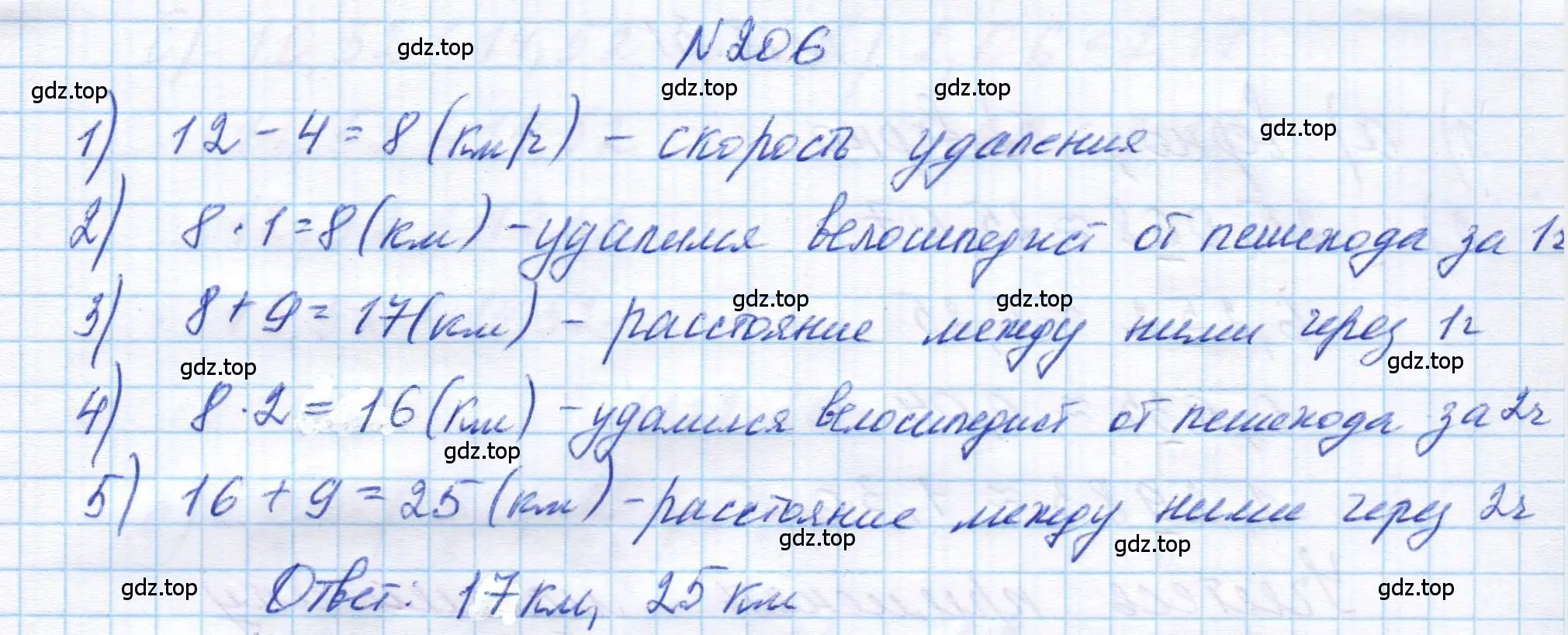 Решение номер 206 (страница 64) гдз по геометрии 5 класс Бунимович, Дорофеев, учебник