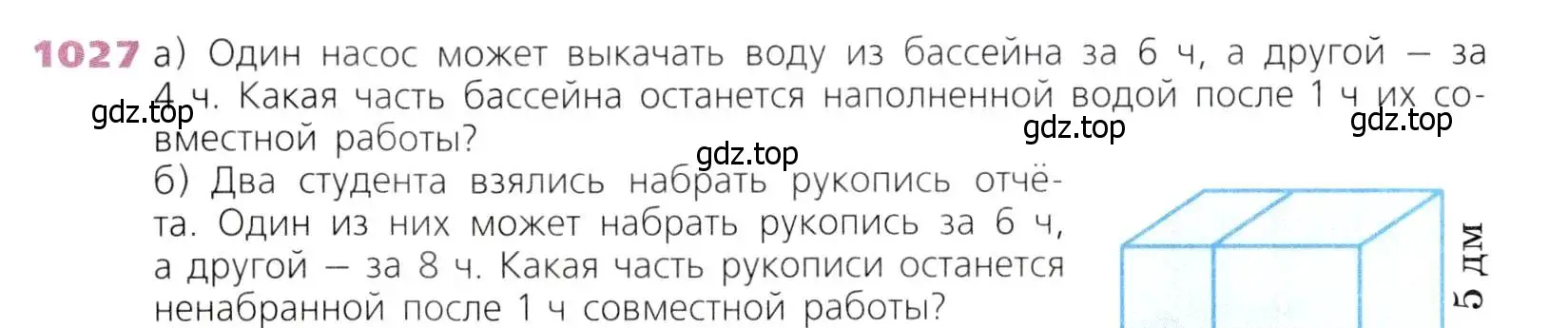 Условие номер 1027 (страница 273) гдз по математике 5 класс Дорофеев, Шарыгин, учебник