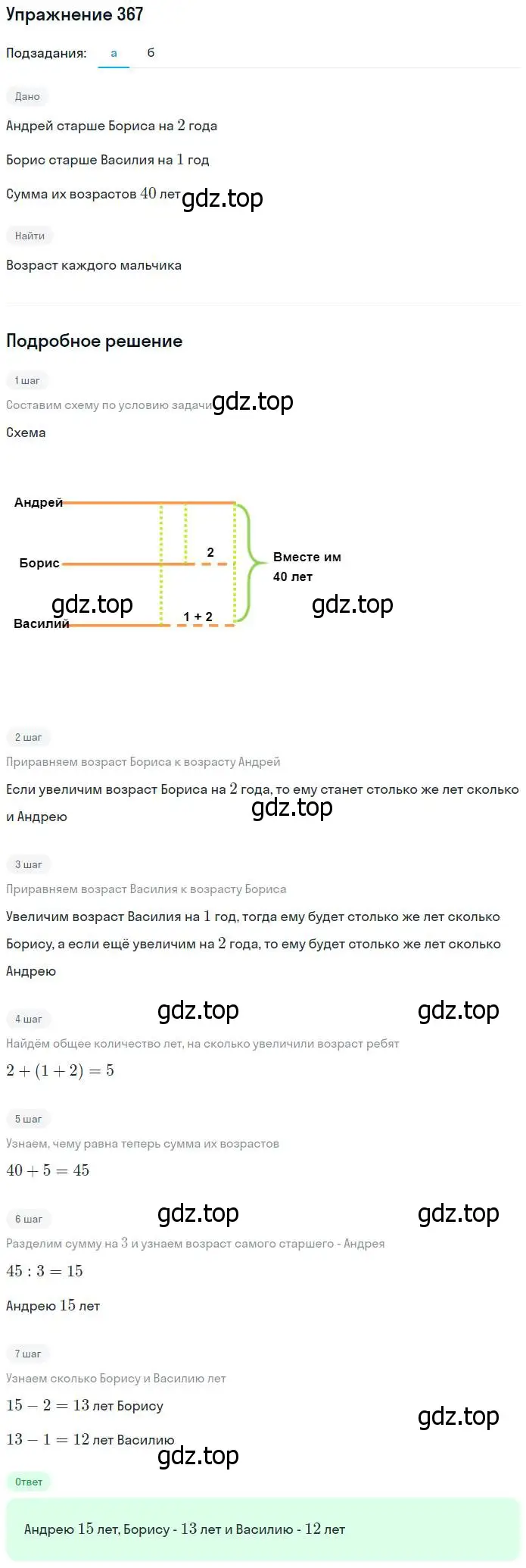 Решение номер 367 (страница 95) гдз по математике 5 класс Дорофеев, Шарыгин, учебник