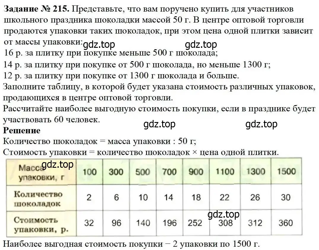 Решение 3. номер 215 (страница 58) гдз по математике 5 класс Дорофеев, Шарыгин, учебник