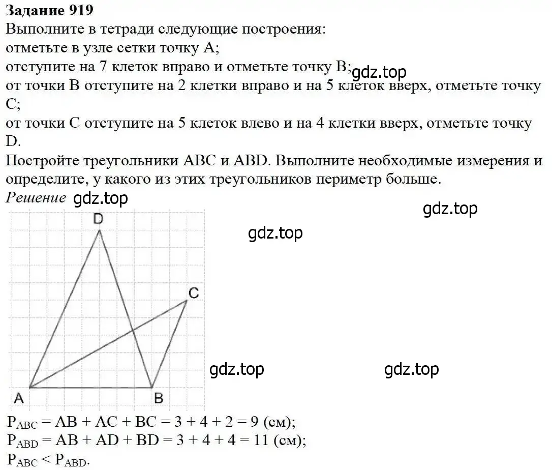 Решение 3. номер 919 (страница 228) гдз по математике 5 класс Дорофеев, Шарыгин, учебник