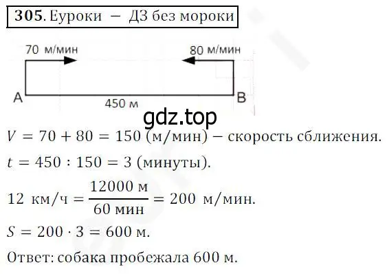 Решение 4. номер 305 (страница 77) гдз по математике 5 класс Дорофеев, Шарыгин, учебник