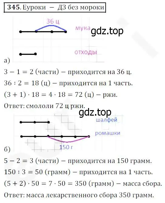 Решение 4. номер 345 (страница 91) гдз по математике 5 класс Дорофеев, Шарыгин, учебник