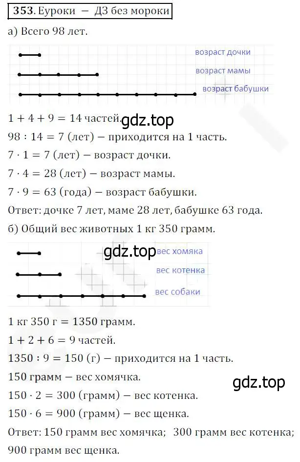 Решение 4. номер 353 (страница 92) гдз по математике 5 класс Дорофеев, Шарыгин, учебник