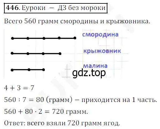 Решение 4. номер 446 (страница 115) гдз по математике 5 класс Дорофеев, Шарыгин, учебник