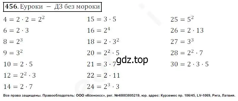 Решение 4. номер 456 (страница 119) гдз по математике 5 класс Дорофеев, Шарыгин, учебник