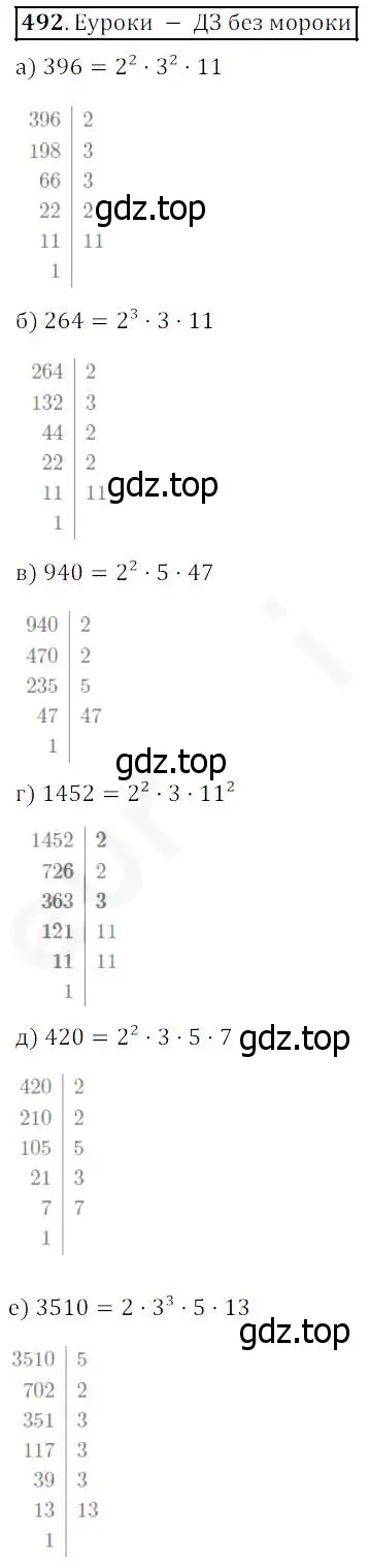 Решение 4. номер 492 (страница 126) гдз по математике 5 класс Дорофеев, Шарыгин, учебник