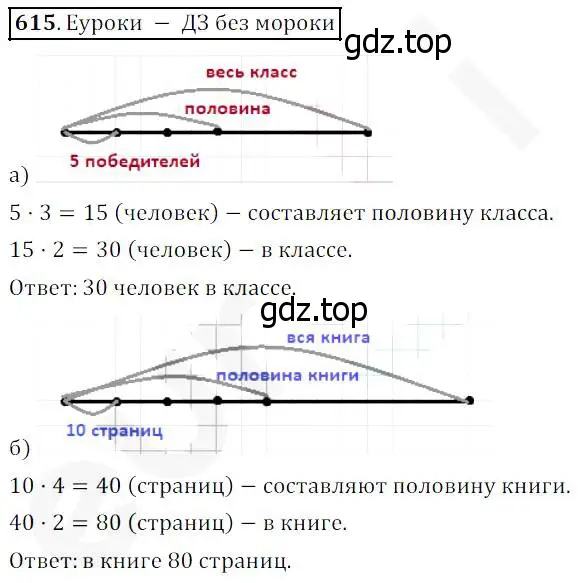 Решение 4. номер 615 (страница 161) гдз по математике 5 класс Дорофеев, Шарыгин, учебник