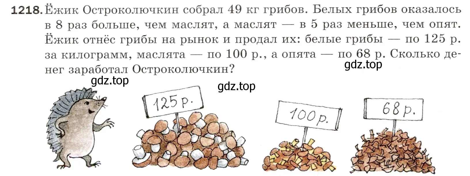 Условие номер 1218 (страница 284) гдз по математике 5 класс Мерзляк, Полонский, учебник