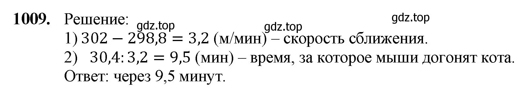 Решение номер 1009 (страница 245) гдз по математике 5 класс Мерзляк, Полонский, учебник