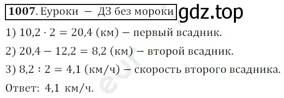 Решение 3. номер 1007 (страница 244) гдз по математике 5 класс Мерзляк, Полонский, учебник