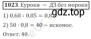 Решение 3. номер 1023 (страница 246) гдз по математике 5 класс Мерзляк, Полонский, учебник