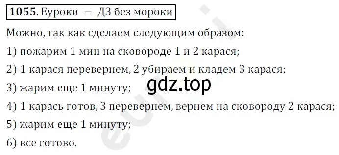 Решение 3. номер 1055 (страница 252) гдз по математике 5 класс Мерзляк, Полонский, учебник