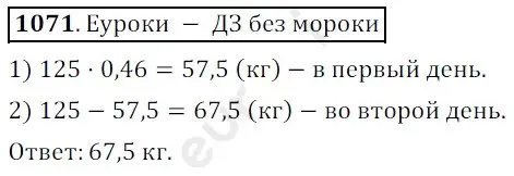 Решение 3. номер 1071 (страница 256) гдз по математике 5 класс Мерзляк, Полонский, учебник