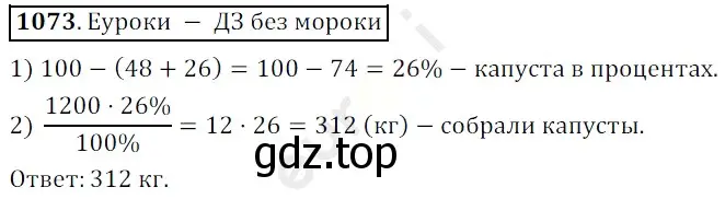 Решение 3. номер 1073 (страница 257) гдз по математике 5 класс Мерзляк, Полонский, учебник