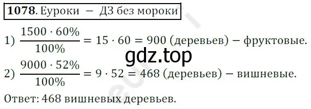 Решение 3. номер 1078 (страница 257) гдз по математике 5 класс Мерзляк, Полонский, учебник