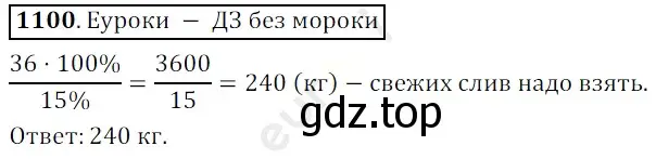 Решение 3. номер 1100 (страница 261) гдз по математике 5 класс Мерзляк, Полонский, учебник