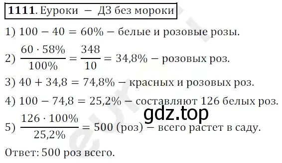 Решение 3. номер 1111 (страница 262) гдз по математике 5 класс Мерзляк, Полонский, учебник