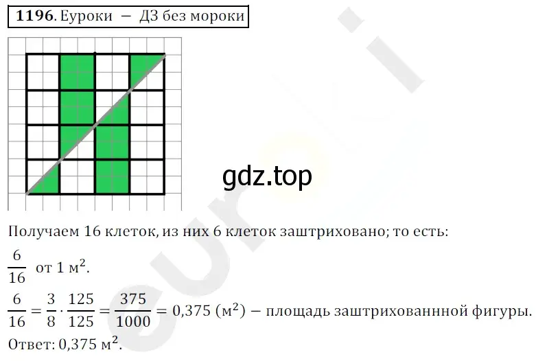 Решение 3. номер 1196 (страница 282) гдз по математике 5 класс Мерзляк, Полонский, учебник