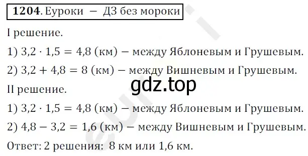 Решение 3. номер 1204 (страница 283) гдз по математике 5 класс Мерзляк, Полонский, учебник