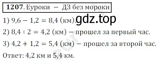 Решение 3. номер 1207 (страница 283) гдз по математике 5 класс Мерзляк, Полонский, учебник