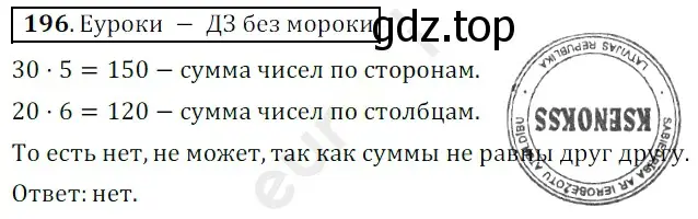 Решение 3. номер 196 (страница 54) гдз по математике 5 класс Мерзляк, Полонский, учебник