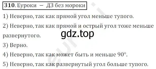 Решение 3. номер 310 (страница 83) гдз по математике 5 класс Мерзляк, Полонский, учебник