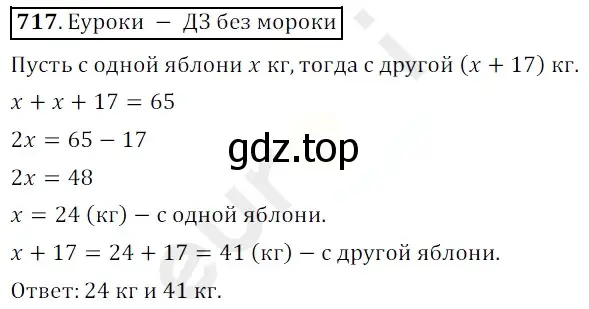 Решение 3. номер 717 (страница 178) гдз по математике 5 класс Мерзляк, Полонский, учебник