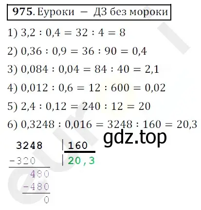 Решение 3. номер 975 (страница 242) гдз по математике 5 класс Мерзляк, Полонский, учебник