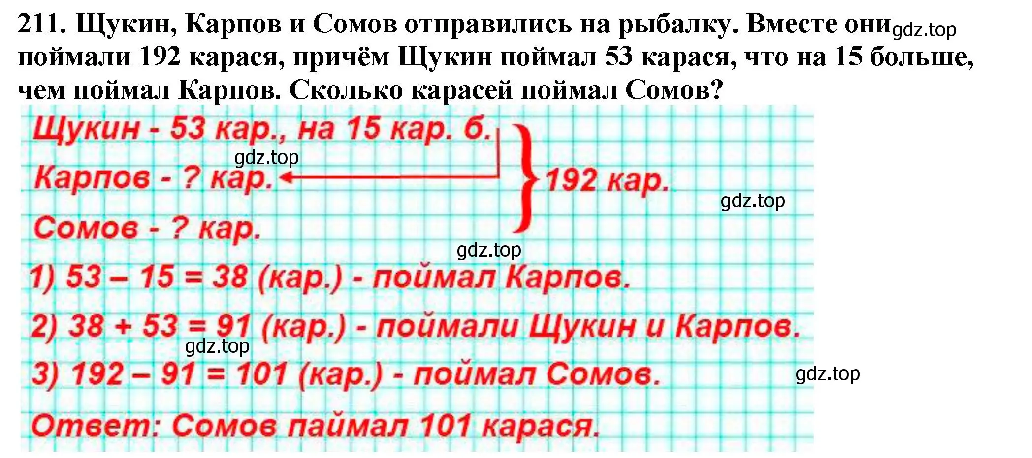 Решение 4. номер 211 (страница 58) гдз по математике 5 класс Мерзляк, Полонский, учебник