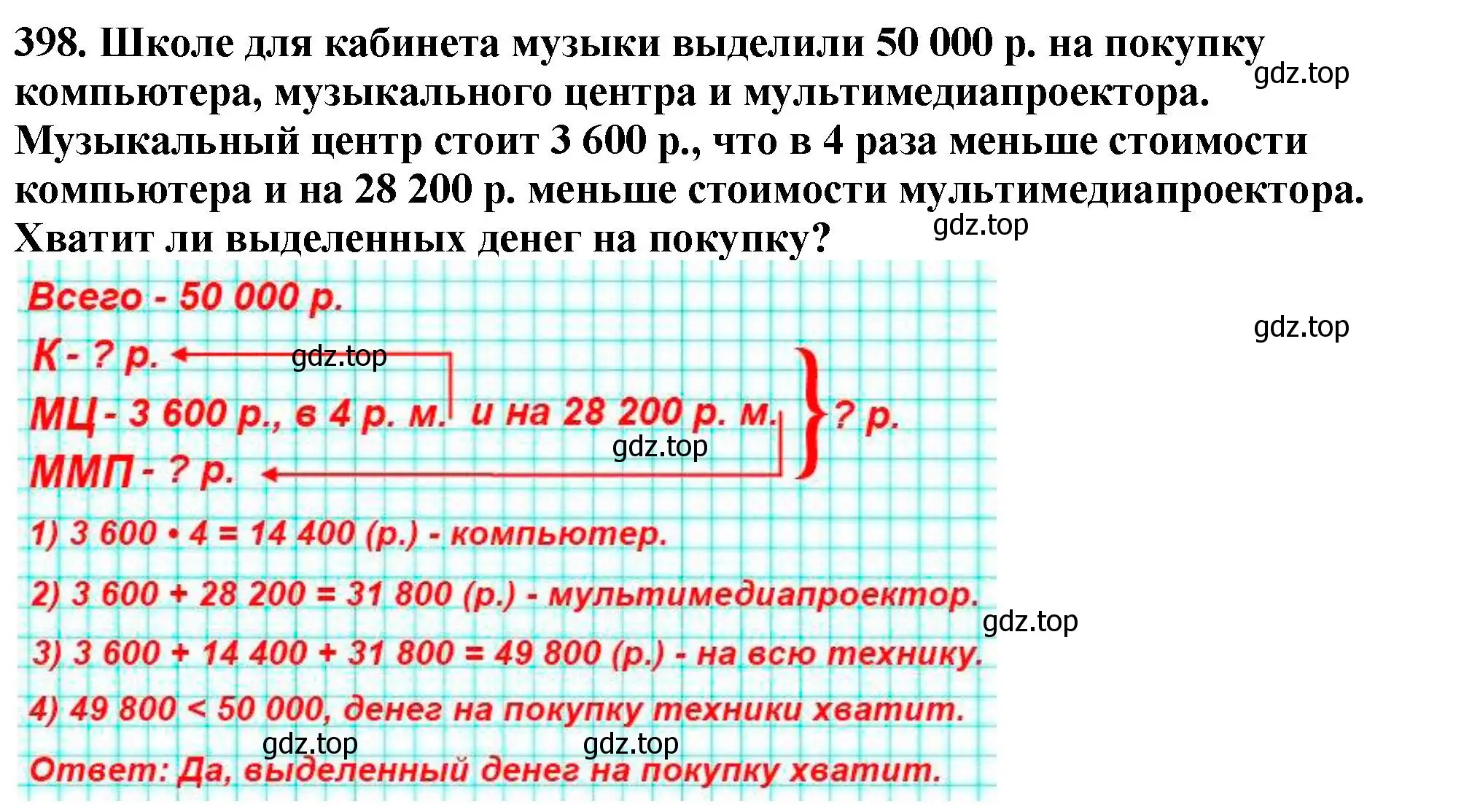 Решение 4. номер 398 (страница 111) гдз по математике 5 класс Мерзляк, Полонский, учебник