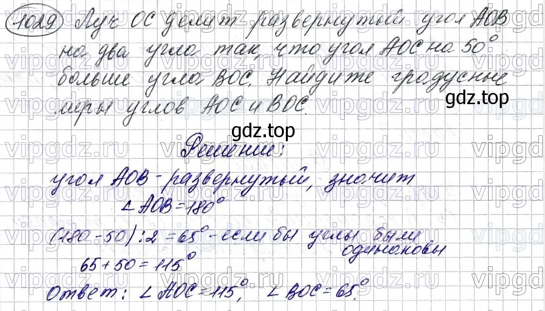 Решение 6. номер 1029 (страница 247) гдз по математике 5 класс Мерзляк, Полонский, учебник