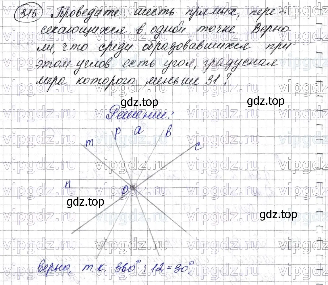 Решение 6. номер 315 (страница 84) гдз по математике 5 класс Мерзляк, Полонский, учебник