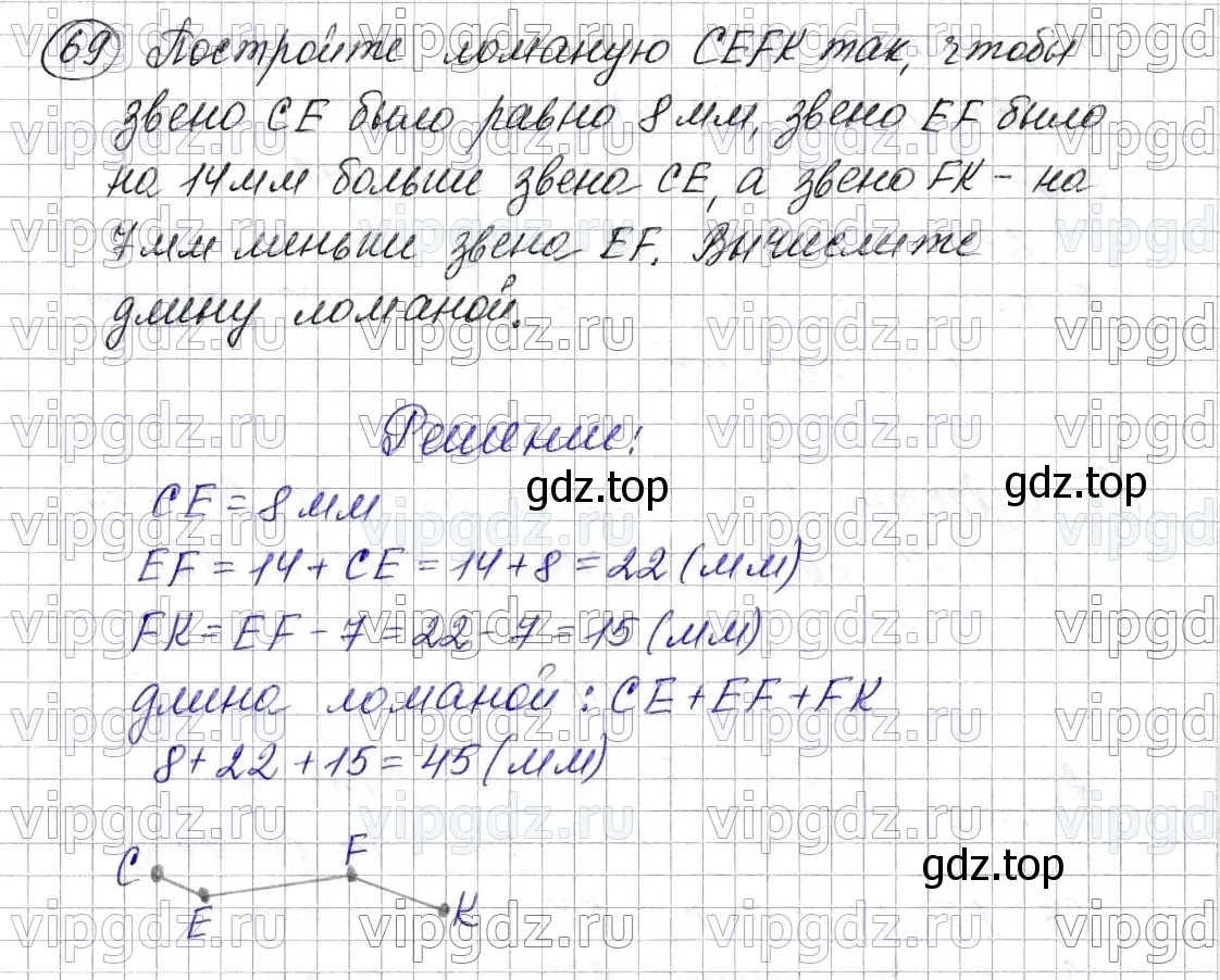 Решение 6. номер 69 (страница 23) гдз по математике 5 класс Мерзляк, Полонский, учебник