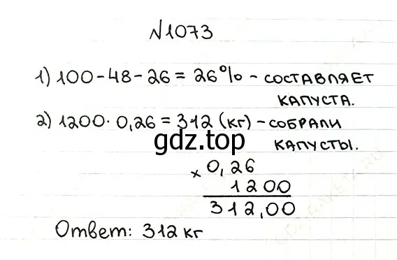 Решение 7. номер 1073 (страница 257) гдз по математике 5 класс Мерзляк, Полонский, учебник