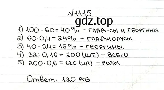 Решение 7. номер 1115 (страница 262) гдз по математике 5 класс Мерзляк, Полонский, учебник