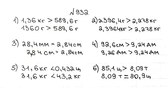 Решение 7. номер 932 (страница 233) гдз по математике 5 класс Мерзляк, Полонский, учебник
