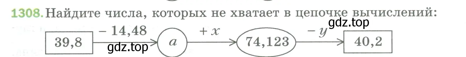 Условие номер 1308 (страница 287) гдз по математике 5 класс Мерзляк, Полонский, учебник