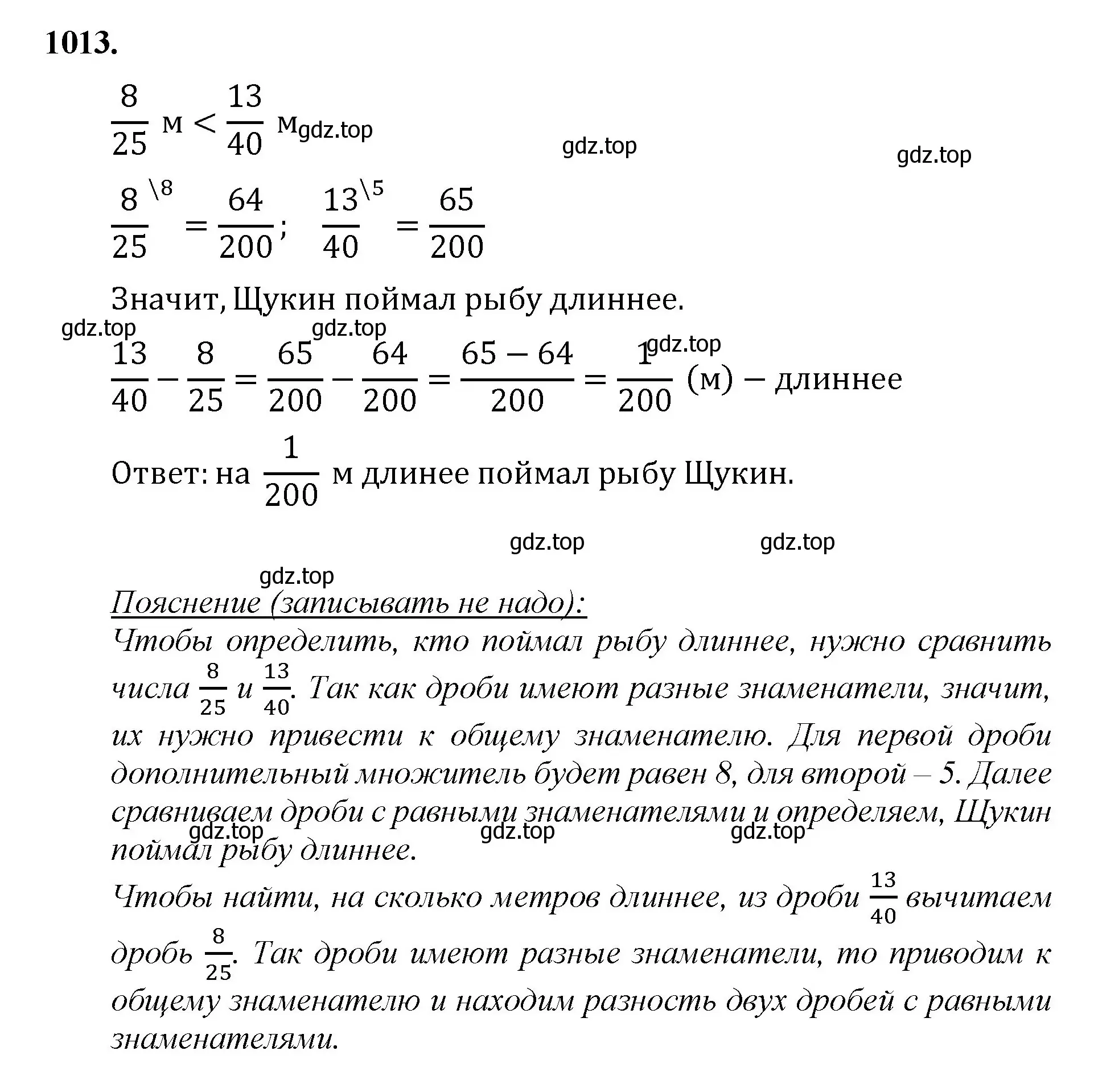 Решение номер 1013 (страница 230) гдз по математике 5 класс Мерзляк, Полонский, учебник